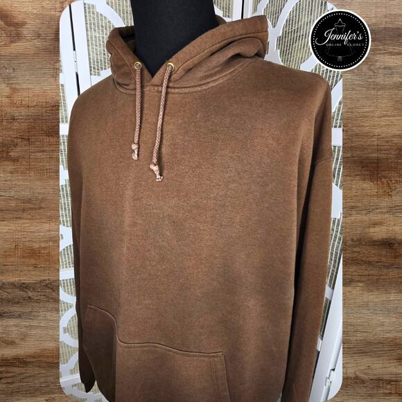 Cabela's Men's Brown Front Pocket Hooded Pullover Sweatshirt Size 2XLT - Picture 2 of 10